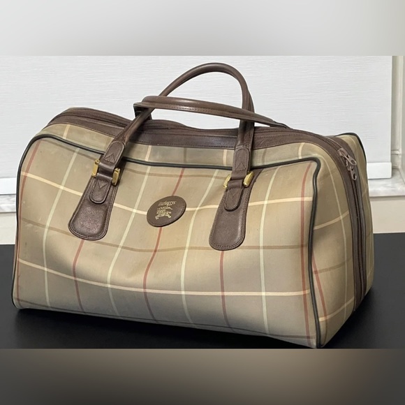 Burberry Prorsum  Leather Weekender 45 Cm Nova Check Bag - Picture 3 of 4